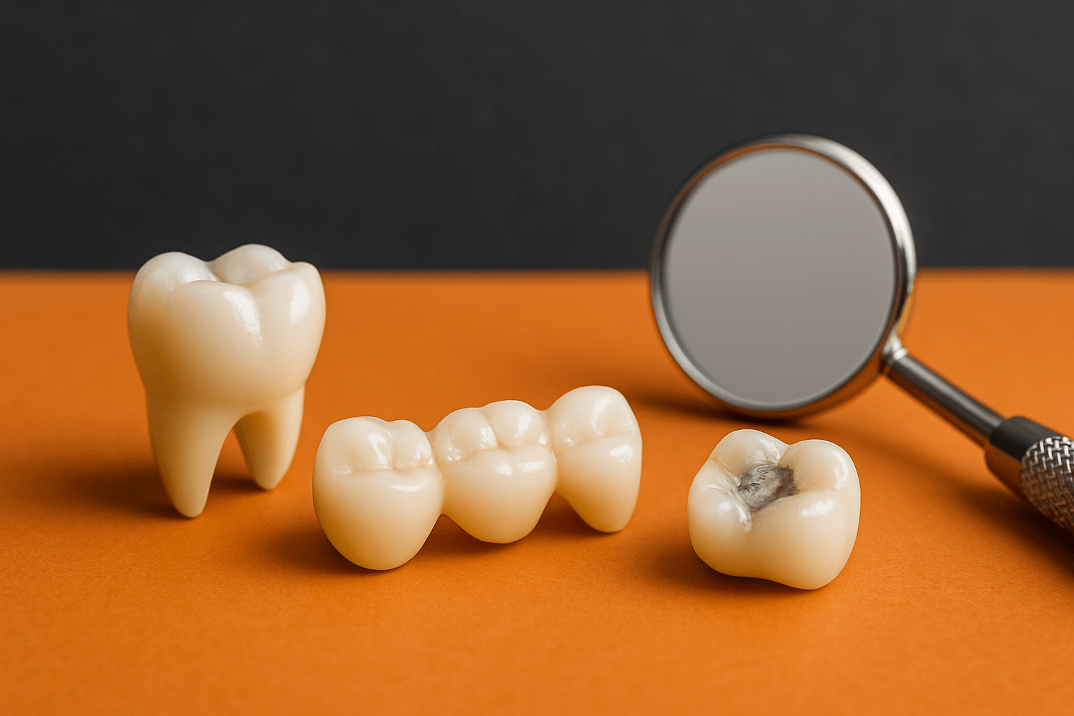 damaged teeth repair and a dental kit.